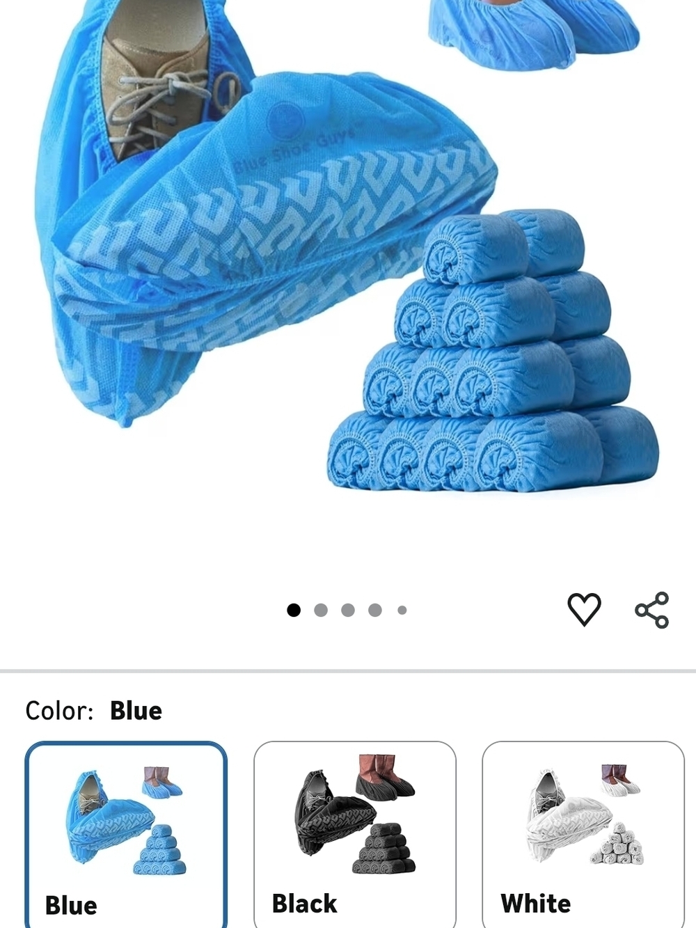 Disposable Blue Shoe Covers for Men - Pack